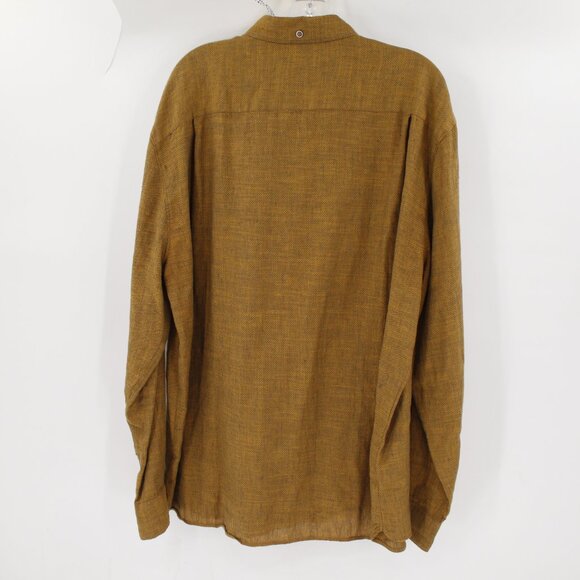 32 Bar Blues Shirt Mens 2XL Linen Cotton blend Button Down Long Sleeve pocket - Picture 6 of 9